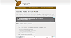 Desktop Screenshot of howtomakebrown.com